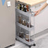SPACELEAD 3 Tier Slim Rolling Storage Cart - Mobile Utility Organizer Trolley for Bathroom, Office, Kitchen, Grey
