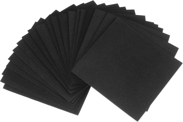 uxcell 20pcs Rubber Padding Sheets, 1/16 Inch Thick x 4 Inch Long Square Neoprene Foam Sheet, Anti-Skid Noise
