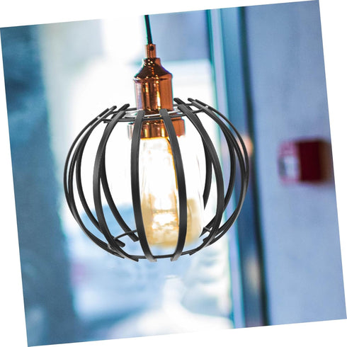 Zerodeko European and American Iron Simple Chandelier, Vintage Industrial Metal Wire Cage Lamp Shade