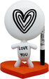 TITTO in Love Draw Your Ideas, Small Desktop Whiteboard Dry Erase, Ceramic Doll, Orange Office
