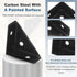 4Pcs 38mm 38mm PATIKIL Corner Brace Brackets, x Carbon Steel Triangle Corner Braces Angle Joining Support with Screw