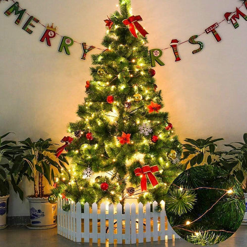YoTelim LED Fairy String Lights - 2 Set 100 LED 33ft Micro Silver Wire for Indoor Decorations