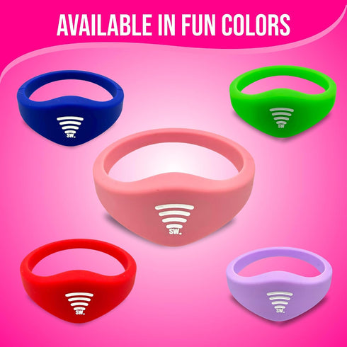 Sharewear Kids ID Bracelet Fitted NFC Safety Wristband, Slip-On Child ID Band for Emergency Contact Info, Waterproof