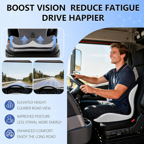GKTKG 2-in-1 Set Truck Seat Cushion and Headrest for Truck Driver, Lumbar Support Car Cushions for Long Haul Driving
