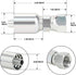 3/8’’ Hose x 3/8’’ JIC 37 Degree Female Swivel Hydraulic Hose Crimp Fittings, 10PCS Set