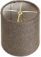 5x6x5 Chocolate Burlap Drum Chandelier Clip-On Lampshade - Perfect for chandeliers, foyer