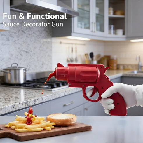 Generic Tool(2pcs) Ketchup Gun Fun Gun Ketchup, Easy Pump Sauce Dispenser Gun for Ketchup, Mustard, BBQ & Picnics