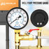 MEANLIN MEASURE 0-100Psi 2" DIAL FACE Well Pump Pressure Gauge, with 1/4" NPT and 3/8" NPT Hex Bushing