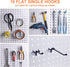 16 Pack Pegboard Utility Hooks, Peg Board Holders for Screwdriver Multi Tool Accessories, Fit 1/4" & 1/8" Pegboards