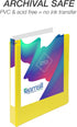 Samsill Durable 1 Inch Binder, Customizable Clear View, Yellow, Holds 225 Pages