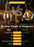 38Ft(28+10) 17 Bulbs(2 E12 Brightown Led String Lights Outdoor with Remote Hooks and Clips, Patio String Lights