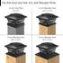 Davinci Lighting Renaissance Solar Outdoor Post Cap Lights, Bright LED Light, Includes Bases for 4x4 5x5 6x6 Posts,