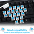 Josojoou 72 3 Pieces Blue Mechanical Keyboard Switches, Pin Pre-Lubricated Clicky Key Switches, Dustproof