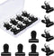 Sabary 30 Pieces Push Pins Clips, Bulldog Thumbtack Clips for Cork Board, Bulletin Boards, Photo Walls (Black, 20 mm)