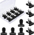 Sabary 30 Pieces Push Pins Clips, Bulldog Thumbtack Clips for Cork Board, Bulletin Boards, Photo Walls (Black, 20 mm)