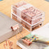 Cactus Binder Clips, Cute Rose Gold Medium Clips in Acrylic Crystal Box for Office, School, Home Supplies