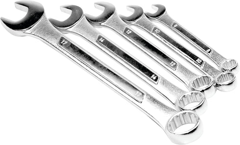 Performance Tool W15MP Metric Combination Wrench Set, Sizes 8mm, 10mm, 12mm, 14mm, 17mm