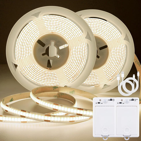 OMIKA COB Motion Activated LED Strip Light, 6.56ft 640LEDs 4000K Natural White