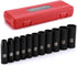 11PCS 1/2" Set, 6-Point, 11 1/2-Inch 3/8 Inch 1 Inch EMENTOL Drive Deep Impact Socket CR-V, Pieces SAE Sockets