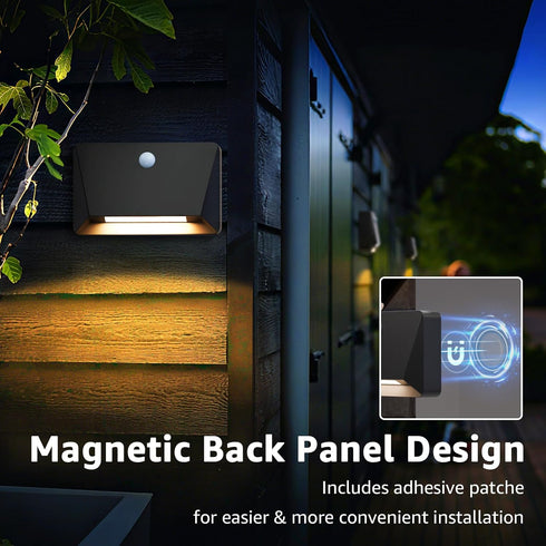 3 Closet uuffoo Rechargeable Motion Sensor Wall Light, Magnetic Linkage Multi-Sensor Stair Lights with Brightness
