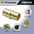 PEX Fittings 3/4 Inch, 12-Pack Lead-Free Brass Coupler Crimp Fittings for PEX Pipe Water Lines, Plumbing Projects