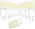 G4 T3 3W Daylight 6000K LED Outdoor Landscape Light Bulbs, Low Voltage G4 T3 JC Bi-pin Bulb for RV Boat Path (10 Pack)