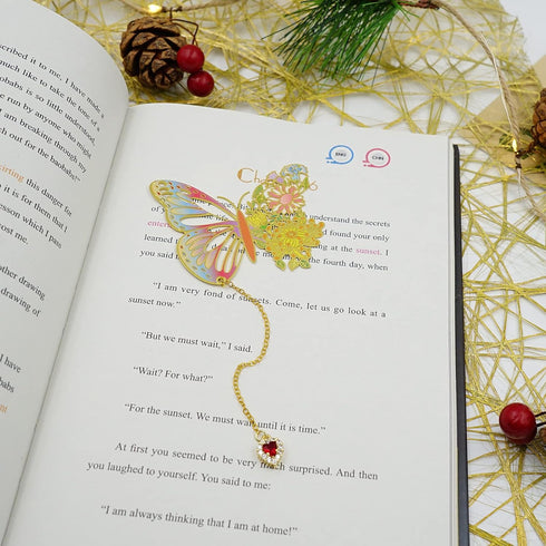 Butterfly Bookmarks for Women, Cute Funny Metal Book Markers, Unique Gifts for Book Lovers and Teachers