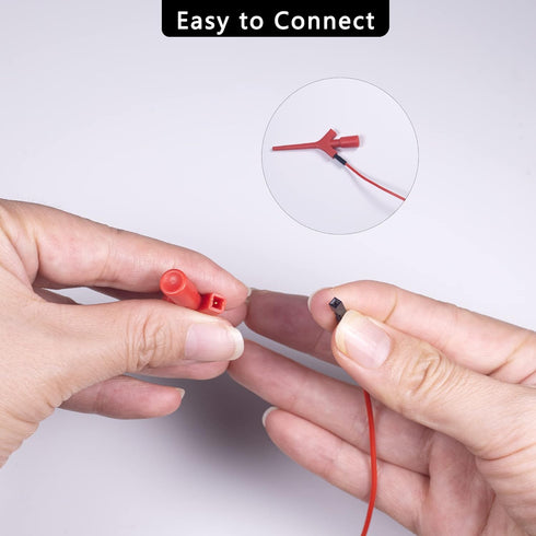 Test Lead Set, Mini Grabber Test Hook Clips Silicone Jumper Wires for Electrical Testing, 60 V, 3A (18PCS)