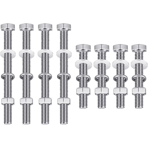 8 Pcs 304 Stainless Steel U Channel Sign Post Attachment Kit, Mounting Hardware for Road Sign with Bolts and Nuts