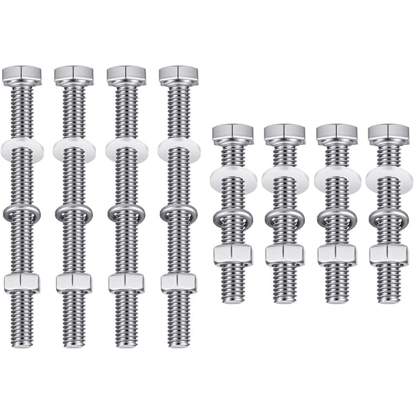 8 Pcs 304 Stainless Steel U Channel Sign Post Attachment Kit, Mounting Hardware for Road Sign with Bolts and Nuts