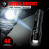 Tactical Flashlights High Lumens 4 Pack, 2000 Lumens Zoomable LED Flashlight, Water Resistant Portable for Home