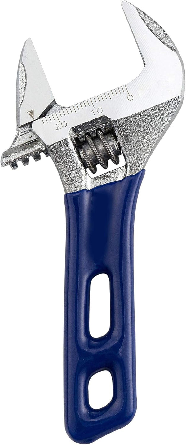 Wide Opening Stubby Adjustable Wrench Spanner, 4 inch, Chrome Vanadium Steel Forged Short Handle