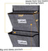 homyfort Over the Door File Organizer with 5 Extra Large Pockets, Hanging File Folders for Mail, Notebooks, Black with