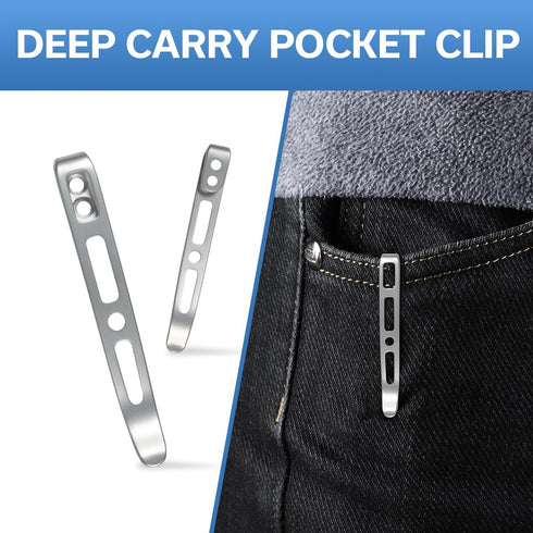 SENCUT Deep Carry Pocket Clip Only for Knives, Length: 2.28" (58mm), SA15B