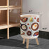JBNJANKDAV Seamless 1.8 Gallon/7L Small Trash Can with Lid Pancakes Yogurt Waffles Donut Avocado Healthy Eating Garbage