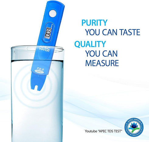 APEC TDS Meter Digital Water Quality Test Kit, 0 to 1999 ppm Measurement Range, with Carrying Case
