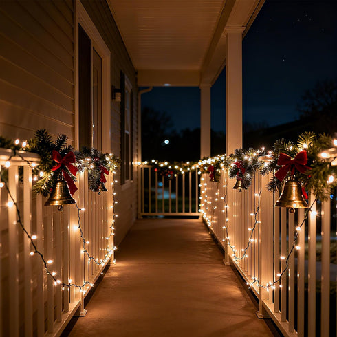 66ft 200 Green Convenience Christmas Lights LED Battery Operated String Lights with Timer Memory Function or Battery