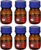 PATIKIL 6 Pack Reagent Media Storage Bottles, 100ml Borosilicate Glass with GL32 Blue Screw Cap, Amber