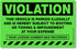 SmartSign Parking Violation Stickers, Pack of 50 Labels, 5" x 8" Paper, Fluorescent Green, USA-Made