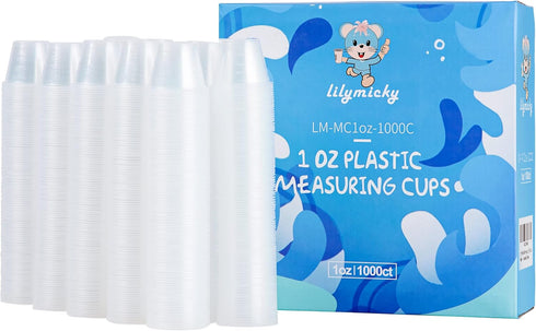 1000 Pack (1 oz), Disposable Medicine Cups Medical Plastic Measuring Cups For Medical Purposes, or Mixing and Measuring