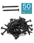 50pcs #8 x 1-3/4" Flat Head Phillips Drywall Screws, Fine Thread Sharp Point Wood Screw, Carbon Steel 1022A