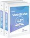 SUNEE 3 Ring Binder, 1.5 Inch, 2 Pack, Clear View Binder, PVC-Free, White