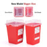 Alcedo Sharps Container 3-Pack for Home Use, 1 Quart Plus Biohazard Needle and Syringe Disposal, Portable for Travel