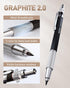 Nicpro 29PCS Art Mechanical Pencil Set in Leather Case, Metal Drafting Pencil with Lead Holders