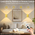 Set 2: 5000mAh 3CCT Dimmable Closet Battery Operated Wall Sconce of Rechargeable Motion Sensor Night Light Indoor