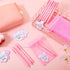 TaoBary 50 Sets Cute Pink Retractable Ballpoint Pens, Baby Shower Cards & Organza Bags, Gifts for Guests