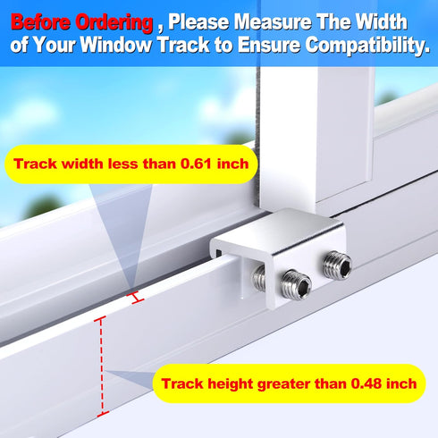 HYIEOU (2 Sets), Sliding Window Locks Secure Window Lock with Key, Window Locks for Up and Down Windows & Horizontal