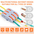 Zhushan 60PCS Compact Lever Wire Connector Nuts Set, 1 to 1 Inline Quick Terminal Block