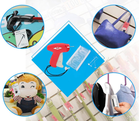 PAG Standard Tagging Gun, Price Tag Attacher Gun for Clothing with 5 Needles and 2000 2" Barbs Fasteners