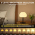 BYSYGLOBE Dimmable 4 Touch Bedside Table lamp, RGB Mode Small Lamp for Bedroom, Pull Chain Table Lamps with Light